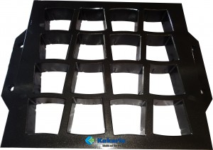 16 Cavity Cobble Radius Grid (L100 x W100 x H60) - Pakona Machine